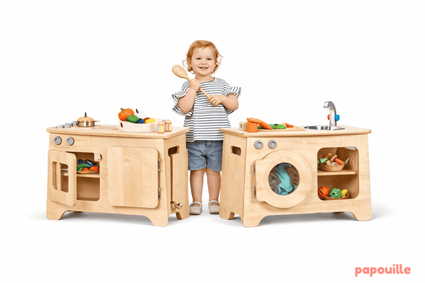 Mobilier - Mobilier de jeux d'imitation - Ensemble de cuisine - 4 en 1 