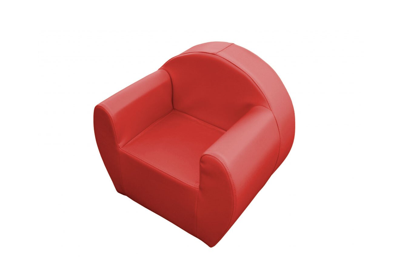 Fauteuil enfant pdg club mousse pvc uni 20 cm rouge