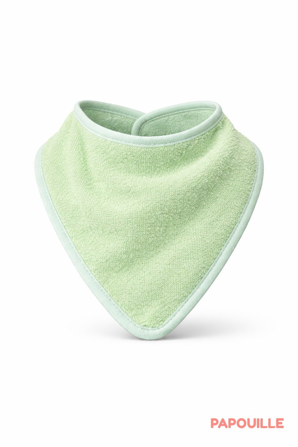 Bavoir bandana coton éponge 21 x 12cm Vert