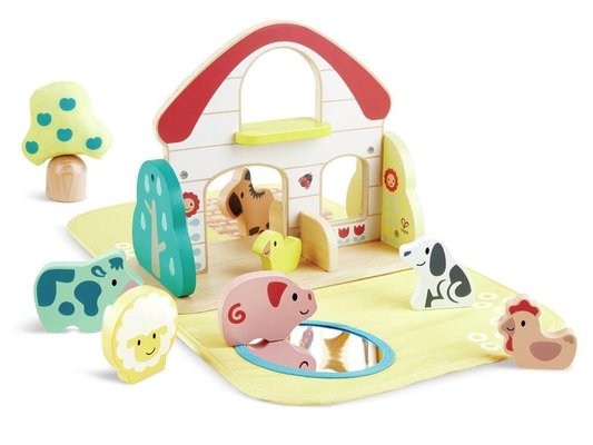 Jouets - Jouets d'Éveil - Ferme transportable en bois 