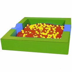 Motricité - Piscine à balles - Piscine à balles en mousse revêtement pvc avec extension (complète) vert