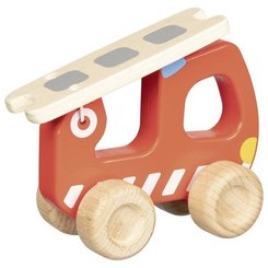 Jouets - Garages, Voitures et Circuits pour Enfant - Camion de pompiers avec échelle en bois
