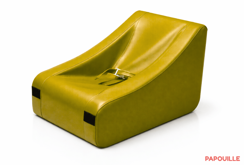 Transat sans armature en mousse pvc avec boudin jaune