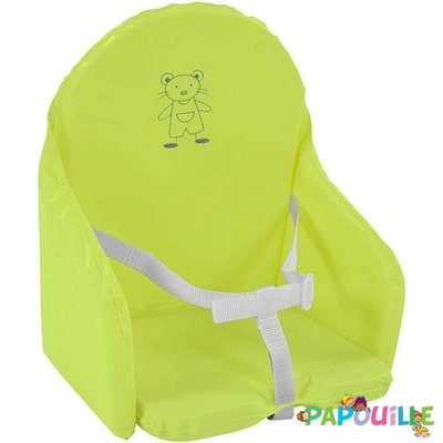 Puériculture - Coussin, Housse et accessoires pour Chaises, Transats - De coussin de chaise bébé vert en pvc avec sangle