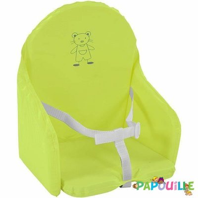 Puériculture - Coussin, Housse et accessoires pour Chaises, Transats - De coussin de chaise bébé vert en pvc avec sangle