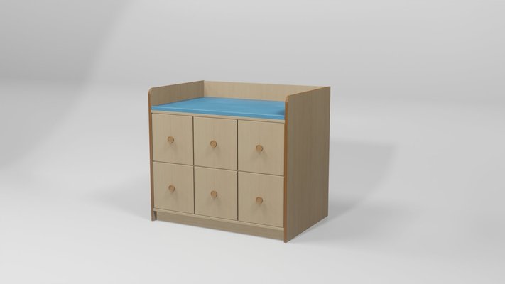 Mobilier - Banc vestiaire & Porte Manteaux - Meuble de change 6 casiers 