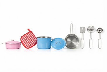 Jouets - Jouets d'Imitation et d'Imagination - Set de cuisine coloré, 9 éléments