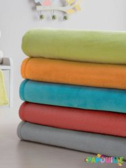Couchage - Couverture de Lit Enfant - Couverture polaire microfibre vert amande 75 x 115cm