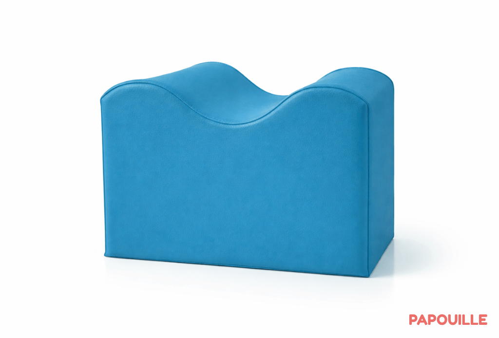 Module petite vague ondulé en mousse turquoise
