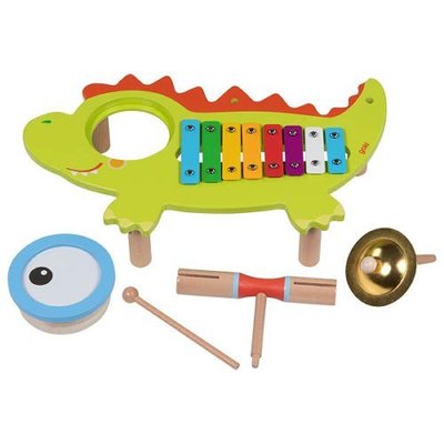 Jouets - Jouets Musicaux - Xylophone crocodile avec livret de partitions