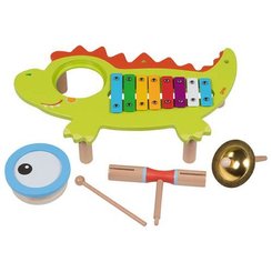 Jouets - Jouets Musicaux - Xylophone crocodile avec livret de partitions