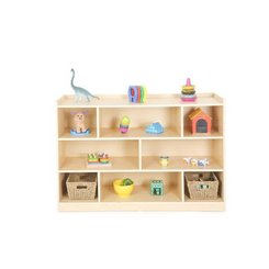 Mobilier - Meuble de rangement scolaire - Étagères à 8 compartiments avec panneau arrière