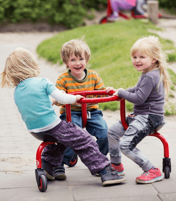 Jeux - Jeux extérieurs - Tourniquet 3 places a roulette enfant 2 à 5 ans