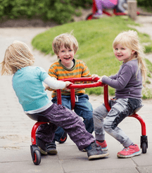 Jeux - Jeux extérieurs - Tourniquet 3 places a roulette enfant 2 à 5 ans