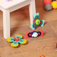 Motricité - Eveil Sensoriels et Tactiles - Baby Spinner / Jouets rotatifs à Ventouse