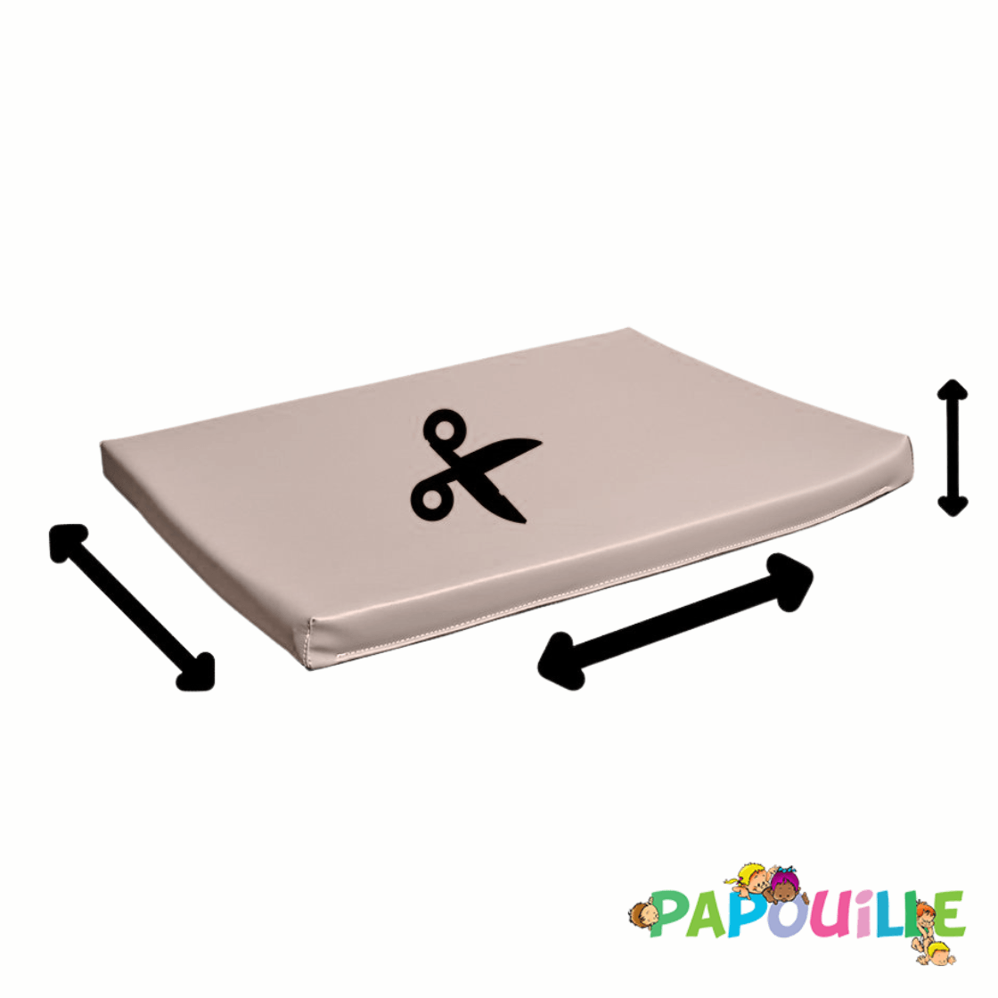 Tapis en mousse sur mesure épaisseur 3cm /m2 Taupe