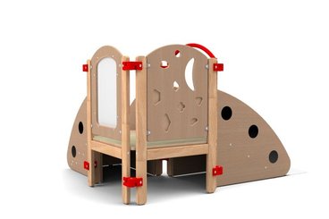 Mobilier - Structure de motricité / activité intérieur - Structure 1er pas en angle hêtre