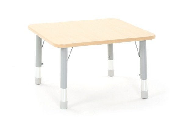 Mobilier - Table crèche et scolaire - Table carrée Oscar 75 x 75 cm réglable en hauteur
