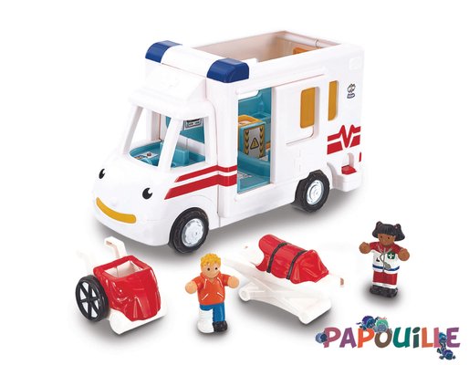 Jouets - Garages, Voitures et Circuits pour Enfant - L'ambulance ludique et figurines secouristes wow