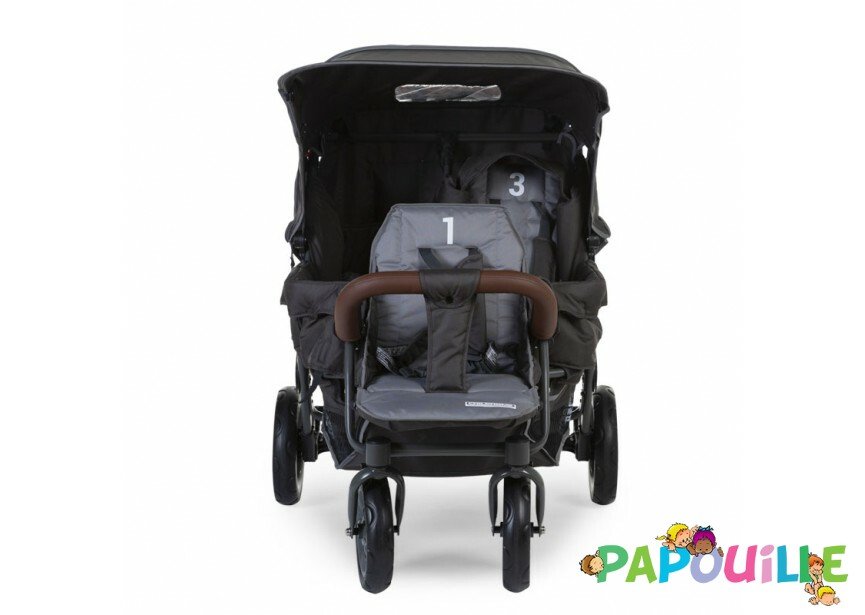 Poussette triple gris/noir- new modèle Childhome