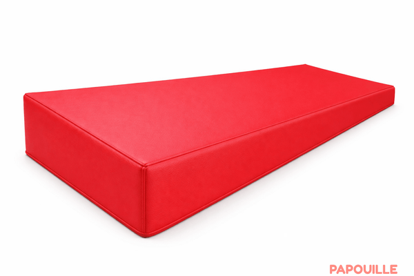 Motricité - Module de Motricité Bébé - Module trapèze en mousse pvc h.23cm rouge