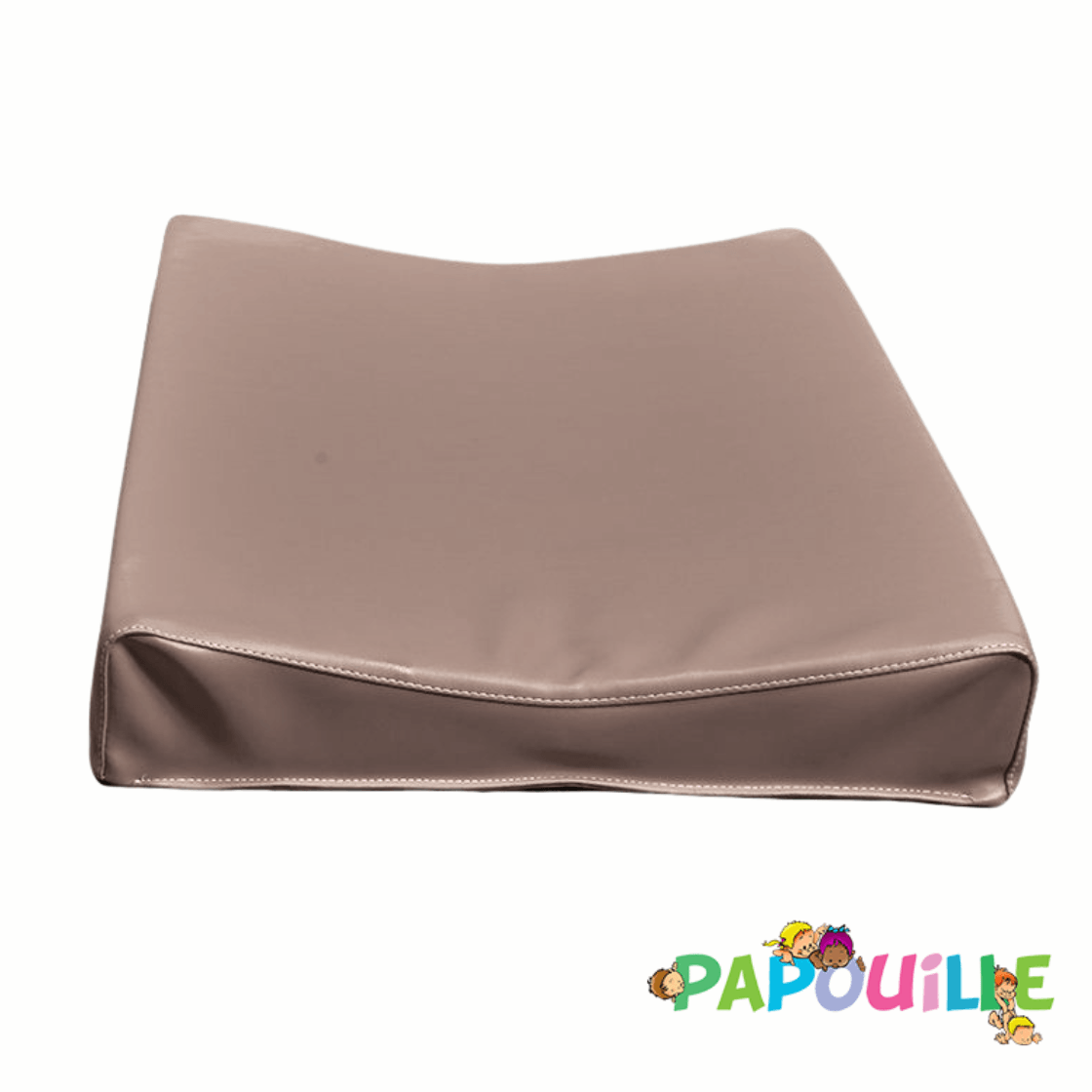 Matelas à langer incurvé galbé 50 x 70 cm en mousse pvc taupe