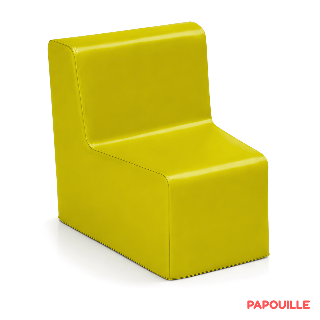 Chauffeuse d'angle hauteur 25cm jaune