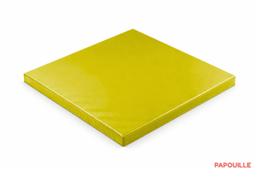 Motricité - Tapis de motricité bébé et enfant - Tapis carré en mousse pvc 100 x 100 x 3cm jaune