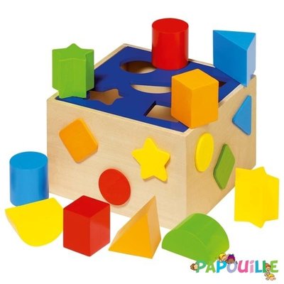 Jouets - Jouets à Empiler ou à Encastrer - Boite à forme en bois