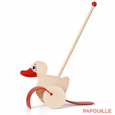 Jouets - Jouets à Pousser, à Tirer - Canard à tirer - en bois 