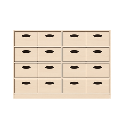 Mobilier - Meuble de rangement scolaire - Meuble de rangement 16 bacs - Lumi
