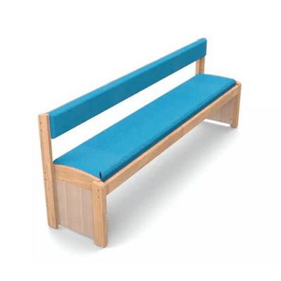 Mobilier - Banc vestiaire & Porte Manteaux - Banc en bois avec dossier bleu wkc
