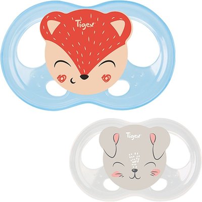 Repas - Tétine et Sucette - DE // 2 sucettes soft touch silicone taille 0-6m physiologique