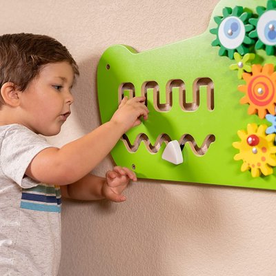 Motricité - Structure et panneaux D'activités - Panneau d'activités murale le grand crocodile