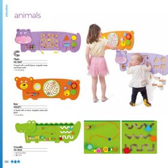 Motricité - Structure et panneaux D'activités - Tableau d'activité murale enfant crocodile