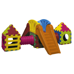 Mobilier - Aire de jeux et structure extérieure - Grande aire de jeux cubique avec toboggan  