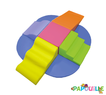 Motricité - Parcours de Motricité Crèche - Kit de modules tipas avec tapis et velcro essentiel en mousse v2