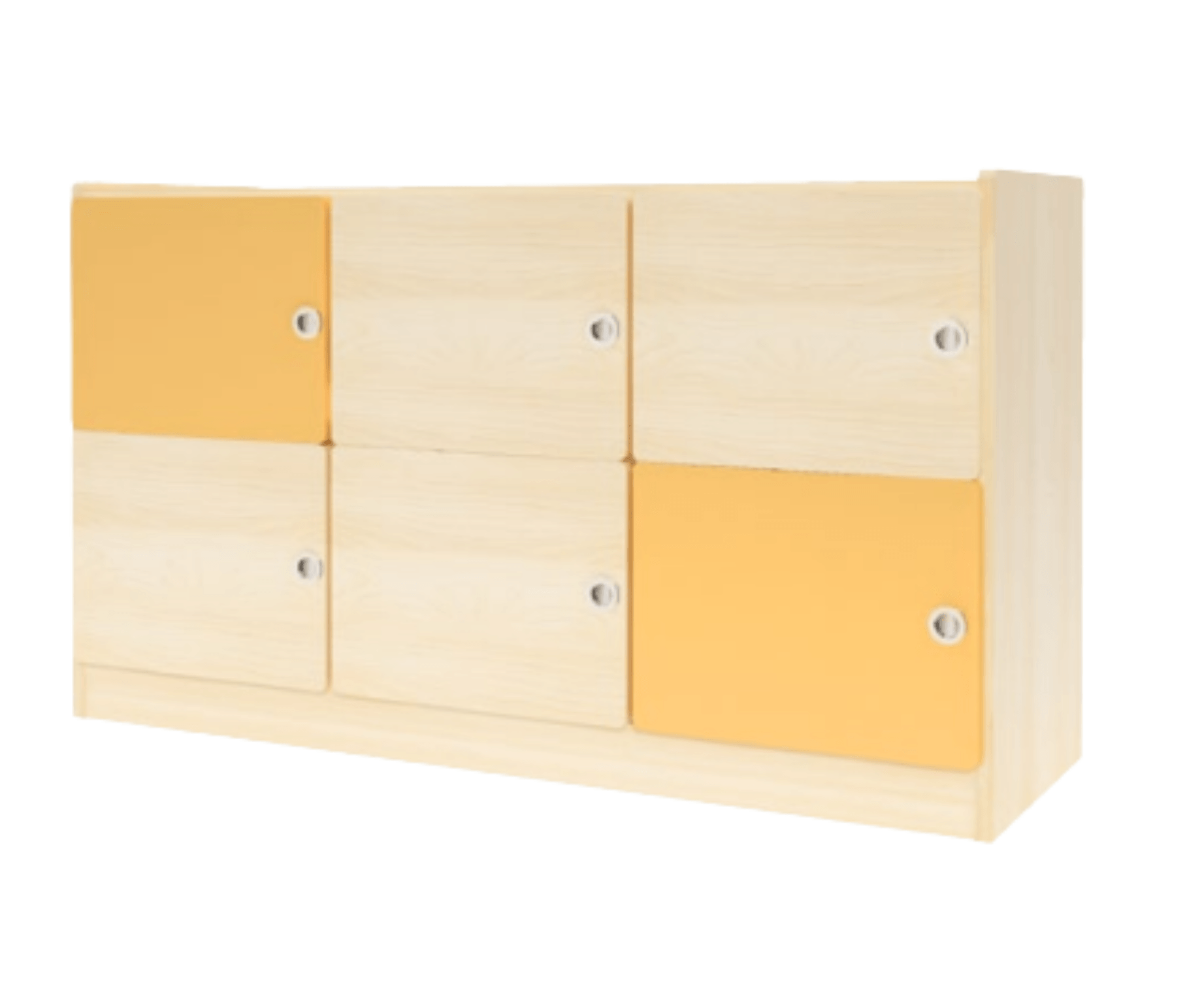Armoire de rangement - 6 portes - orange 