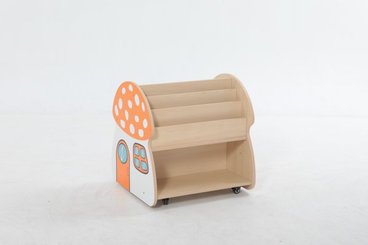 Mobilier - Meuble de rangement scolaire - Bibliothèque crèche champignon