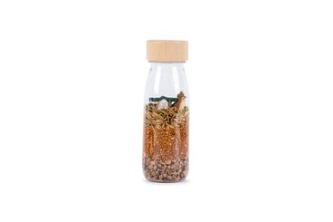 Motricité - Eveil Sensoriels et Tactiles - Pack de 3 bouteilles sensorielles : Float curcuma, sienne et brun 