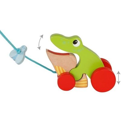 Jouets - Jouets à Pousser, à Tirer - Grenouille à tirer
