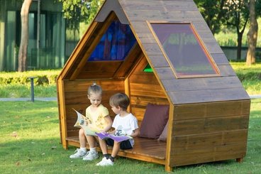 Mobilier - Cabane enfant - Cabane extérieur en bois triangle