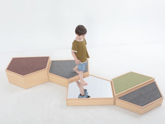 Motricité - Module de Motricité Enfant - Parcours de motricité bois miroir 5 pièces - Snaps