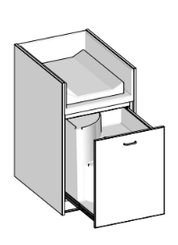 Change - Meuble à Langer crèche - Meuble escalier coulissant - 830 mm x 520 mm x 769 mm.