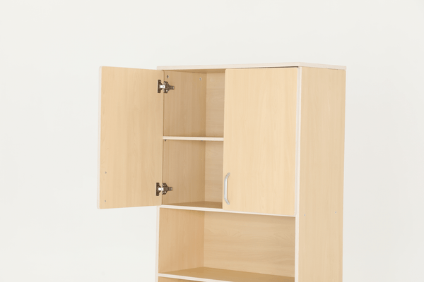 Mobilier - Meuble de rangement scolaire - Armoire de rangement 2 portes - Moka