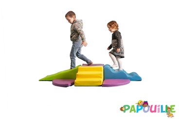 Motricité - Parcours de Motricité Crèche - Kit de modules essentiel tipas avec tapis en mousse pvc