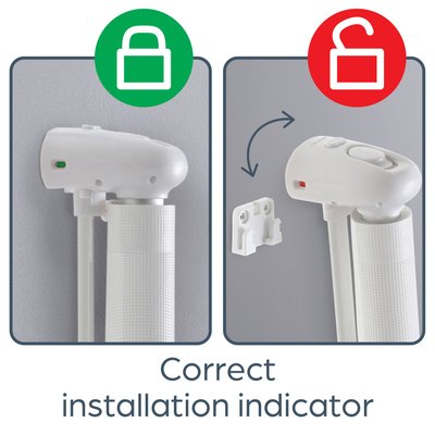 Médical et Prévention - Barrières de Sécurité Enfant - Barrière rétractable jusqu'à 140 cm - Blanche 