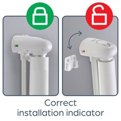 Médical et Prévention - Barrières de Sécurité Enfant - Barrière rétractable jusqu'à 140 cm - Blanche 