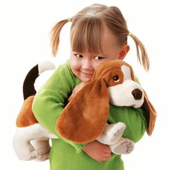 Jeux - Marionnettes, Théâtre  - Grande marionnette - Chien Basset Hound