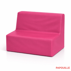 Mobilier - Meuble en mousse et Pouf - Banquette enfant 2 à 3 places en mousse pvc h. 25cm fuchsia